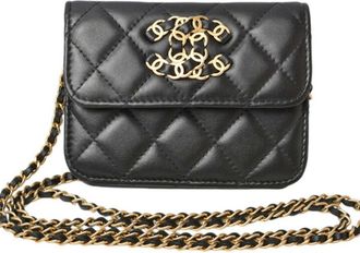 Chanel Black Leather Coin Purse/Coin Case (Pre-Owned)