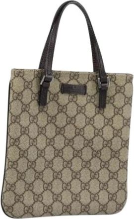 Gucci Pre-owned Vintage Tote Bag - Dames - Vintage Shopper - Beige - ONE Size - Leer - Vintage