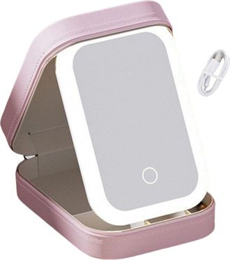 OEM Kit De Maquillaje De Viaje Con Espejo Led, Carga Usb, 3 Colores Ajustables, Espejo De Maquillaje Iluminado, Mini Espejo De Viaje Port&aacute;til, Neceser De 