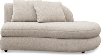Castlery Fable Right Chaise Customized, Performance Classic Twill, Light Grey, Spill Resistant, Ultra Deep Seats for Castlery Chairs