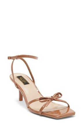 Rachel Roy Sybil Bow Ankle Strap Sandal in Tan Patent at Nordstrom Rack, Size 6.5