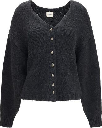 Khaite Gray Cashmere Womens Cardigan