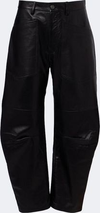 Nili Lotan Leather barrel-leg pants