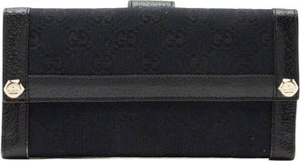 Gucci Black Gg Canvas Charmy Continental Wallet (Authentic Pre-Loved)