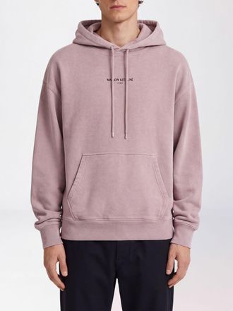 Maison Kitsun&eacute; Felpa con cappuccio in cotone relaxed fit con logo ricamato