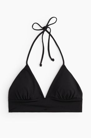 H&M Wattiertes Triangel-Bikinitop - Schwarz