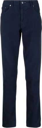 Hackett Pantaloni a gamba dritta in moleskine con patch logo - - Trousers - Uomo - Blu - W33