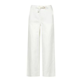 Max Mara Dames, Broeken, Wit, Maat: XS Linnen