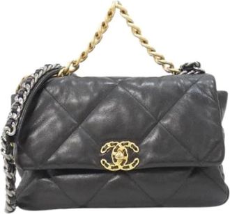 Chanel Pre-owned Vintage Shoulder Bag - Dames - Vintage Schoudertas - Zwart - ONE Size - Leer - Vintage