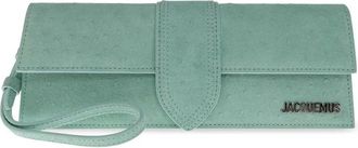 Jacquemus Suede Clutch La Pochette Bambino - Dames - Tassen - Groen - Maat: ONE Size Su&egrave;de