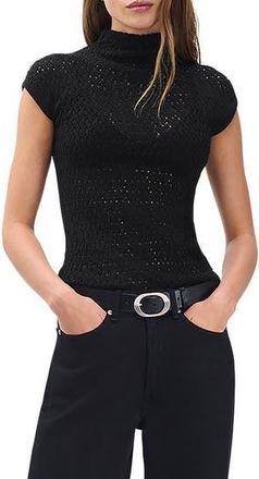 Rag & Bone Tana Cap Sleeve Sweater in Black at Nordstrom Rack, Size Small