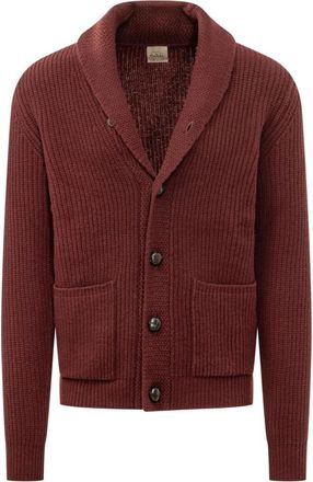 Rakk&igrave; Renegade Cardigan - Heren - Vesten - Bruin - L - Wol - Truien & Vesten