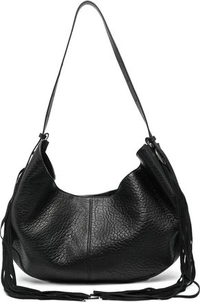 HTC Borsa a spalla con frange - Nero