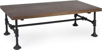 Moycor Mesa de madera y hierro negro anch. 120 cm