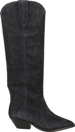 Isabel Marant Black Denvee Gz Pointed-Toe Cuban Heel Suede Boots