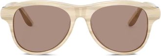 Brunello Cucinelli square-frame sunglasses - Brown