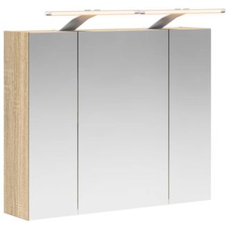 vidaXL Armario Con Espejo De Ba&ntilde;o Roble Sonoma 60 X 14,5 X 50 Cm Vidaxl