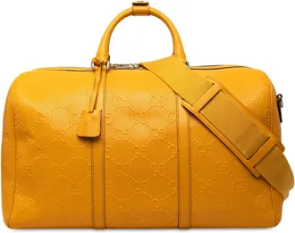 Gucci Pre-owned Gucci GG Embossed Calfskin Duffle Bag Unisex YKBL34ITK0PG4N8I