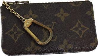 Louis Vuitton Pochette Clés Brown Canvas Wallet (Pre-Owned)