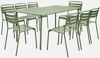 Sweeek Mesa De Jard&iacute;n De Metal Con 8 Sillas