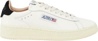 Autry Witte Leren Dallas Sneakers - Dames - Sneakers - Wit - 36 EU - Leer - Schoenen