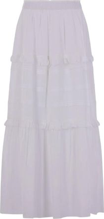 Isabel Marant ruffled tiered maxi skirt - Wit