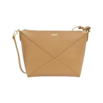 Loewe Pre-owned Puzzle Fold Calf Schoudertas - Dames - Vintage Schoudertas - Beige - ONE Size - Leer - Vintage