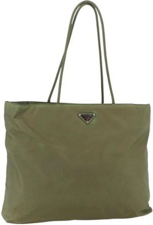 Prada Pre-owned Tote Bags, female, Green, Size: ONE SIZE Pre-owned Vintage Tote Bag