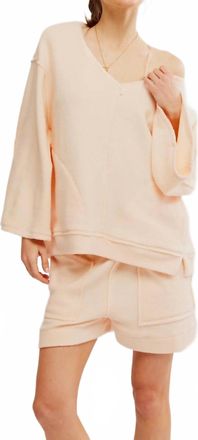 Free People Womens Day Off Pullover In Peach