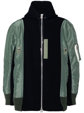 sacai twill hoodie - Green