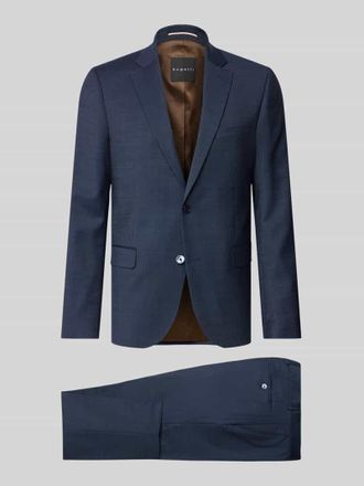 Bugatti Regular Fit Anzug mit 2-Knopf-Sakko in Blau, Gr&ouml;&szlig;e 25