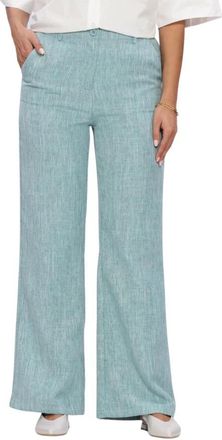 Ydence Pants Leona - Dames - Wijde Broeken - Groen - L - Leer - Broeken