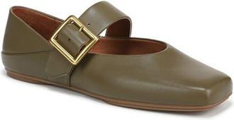 Franco Sarto Oakes Square Toe Flat in Vintage Olive Green at Nordstrom, Size 7.5