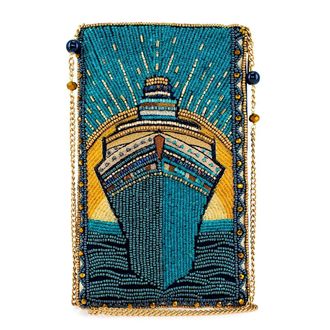 Mary Frances Mary Frances Midnight Beaded Cruise Ship Crossbody Cell Phone Bag Clutch Nautical-Themed Novelty Purse, Multicolor