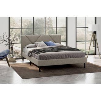 Dmora Cama Doble Ikelos, Somier Para Dormitorio, Ropa De Cama Por Habitaci&oacute;n, Soporte De Colch&oacute;n, Apto Para Colch&oacute;n De 140 X 190 Cm, Color Beige