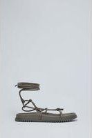 Rick Owens Leather Sandals - Penta Granola Dust