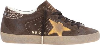 Golden Goose Brown Lace Up Sneakers