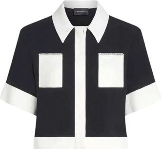 Karl Lagerfeld Chain Detail Jacket - Dames - Overhemden - Zwart - S - Overhemden