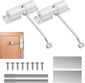 OEM Cierrapuertas Autom&aacute;ticos, Cierrapuertas Ajustable Con Resorte Para Puertas De Hasta 30 Kg, Cierrapuertas Con Varilla De Ajuste, Placa De Montaje Y To