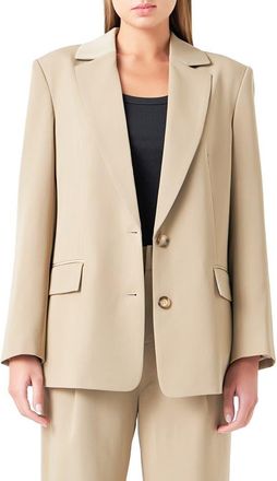 Grey Lab Oversize Blazer in Khaki at Nordstrom, Size Large