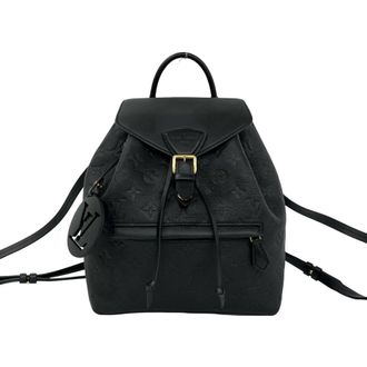 Louis Vuitton Black Leather Backpack (Pre-Owned)