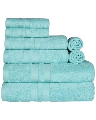 Superior Cotton Highly Absorbent Solid Assorted 8Pc Quick-Drying Towel Set