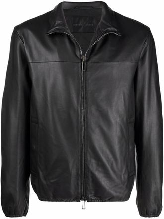 Men's Emporio Armani Leather Jackets - up to −60% | Stylight