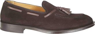Doucal's Tassel Suede Moccasin