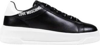 Love Moschino Synthetische Chunky Platform Sneaker - Dames - Sneakers - Zwart - 39 EU - Leer - Schoenen