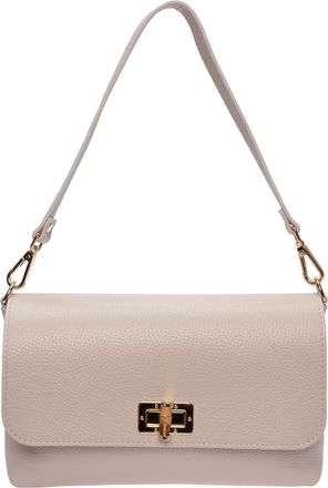 Roberta M Beige Rundleer Tas
