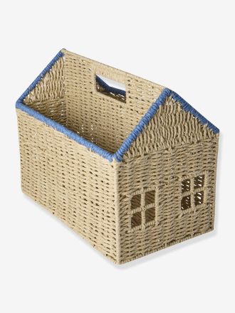 Rice Zeitungssammler Haus aus Papierkordel Pink rice blau