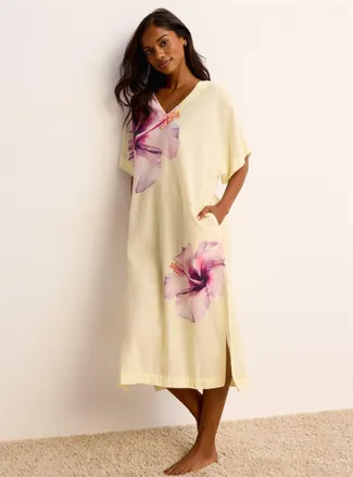 Miiyu Womens Tropical expression flowy nightgown