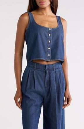 Good American Denim Button Front Tank in Indigo1187 at Nordstrom Rack, Size X-Large