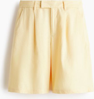 H&M Bermudashorts aus Leinengemisch - Gelb